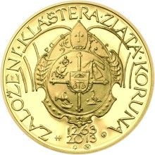 Nevydané mince Jiřího Harcuby - Zal. kláštera Gold Koruna 34mm zlato Proof