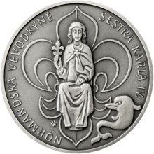 Jitka Lucemburská - 700. výročí narození stříbro antik