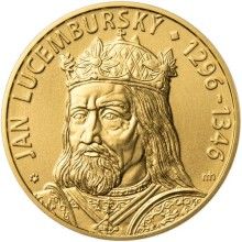 Jan Lucemburský - 720. výročí narození zlato b.k.