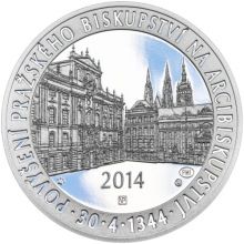 Povýšení pražského biskupství na arcibiskupství - 670 let - 1 Oz stříbro Proof