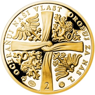 Náhled Reverzní strany - 2019 - Proof - Sv. Ludmila - 2 dukát Au