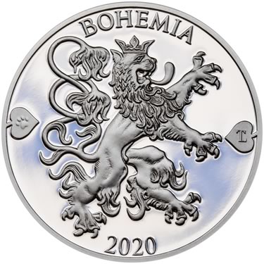 Náhled Reverzní strany - 2020 - Proof - Česká heraldika. Lev. - 5 dukát Ag