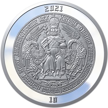 Náhled Reverzní strany - 2021 - Proof - Karel IV - 10 dukát Ag