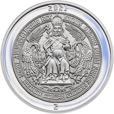 Náhled Reverzní strany - 2021 - Proof - Karel IV - 2 dukát Ag