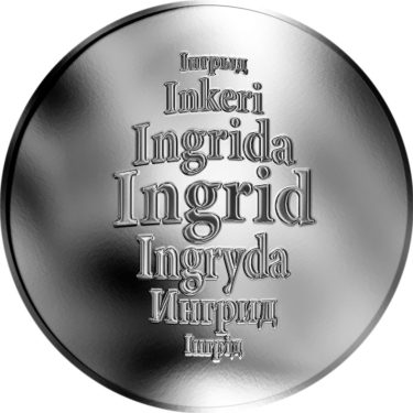 Náhled Averzní strany - Česká jména - Ingrid - stříbrná medaile
